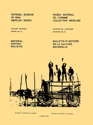 cover image of Material History Bulletin no. 1 / Bulletin d'histoire de la culture matérielle no 1